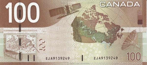 Карта Канады, спутник и элементы космических исследований.