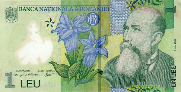 Портрет Николае Йорги, цветок горечавки