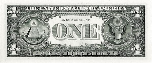 Большая печать США и надпись ONE